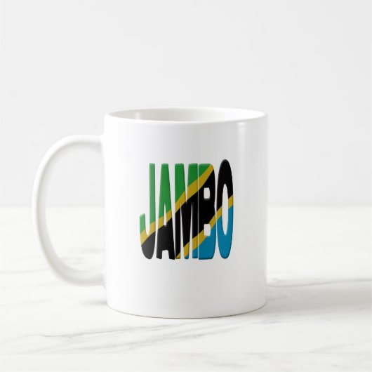 Jambo Swahili - Tanzania flag Koffiemok (Links)