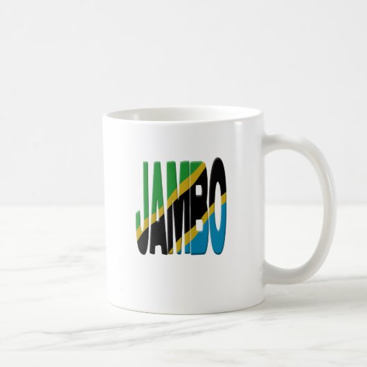 Jambo Swahili - Tanzania flag Koffiemok (Rechts)