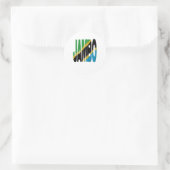 Jambo Swahili - Tanzania flag Ronde Sticker (Tas)