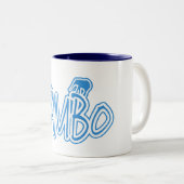 Jambo swhili Hallo blauw Tweekleurige Koffiemok (Voorkant rechts)