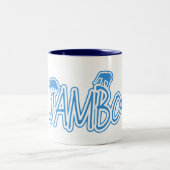 Jambo swhili Hallo blauw Tweekleurige Koffiemok (Center)