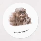 Jambo The Hairless Chimp (wijzig je eigen tekst) Labels (Design 2)