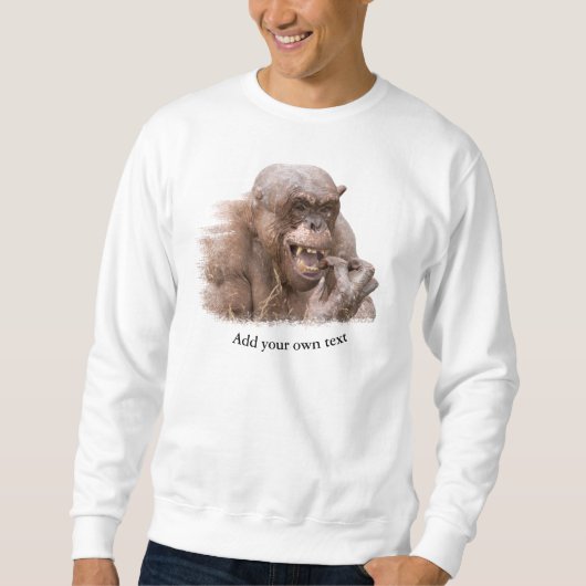 Jambo The Hairless Chimp (wijzig je eigen tekst) Trui (Voorkant)