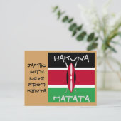 Jambo with Love from Kenya Hakuna Matata postcards Briefkaart (Staand voorkant)