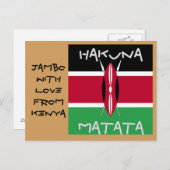 Jambo with Love from Kenya Hakuna Matata postcards Briefkaart (Voorkant / Achterkant)