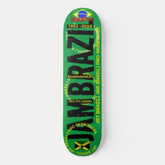 JAMBRAZIL OFFICIEEL 1962 8 1/4" Skateboard Deck (Voorkant)