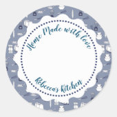 Jamconserveringslabel  | Thuisgemaakte weckpot Ronde Sticker (Voorkant)