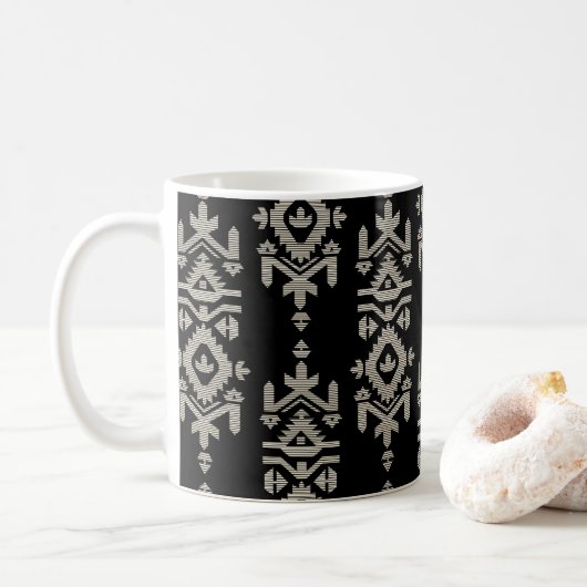 Jamdani Print Folk Pattern Koffiemok (Met donut)