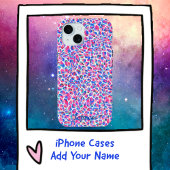 Jameela Cheetah Leopard Animal Print Roze Blauw Case-Mate iPhone Case