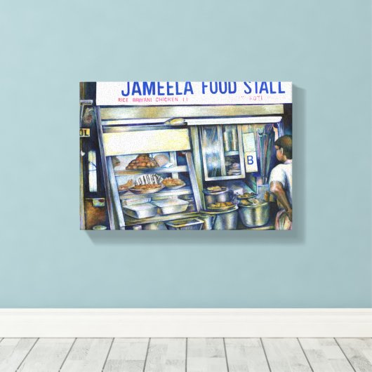 Jameela's Singapore Canvas Afdruk (Insitu (Houten vloer))