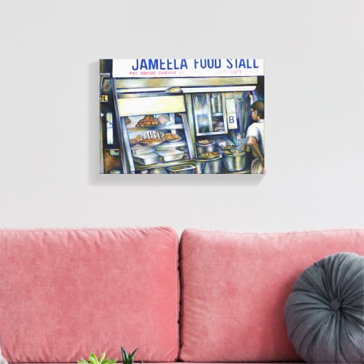 Jameela's Singapore Canvas Afdruk (Insitu (Woonkamer))