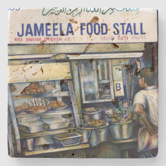 Jameela's Singapore Stenen Onderzetter (Voorkant)