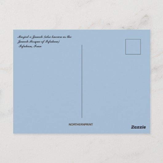 Jameh Moskee van Isfahan Iran Briefkaart (Achterkant)