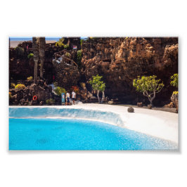 Jameos del Agua zwembad, Lanzarote Foto Afdruk
