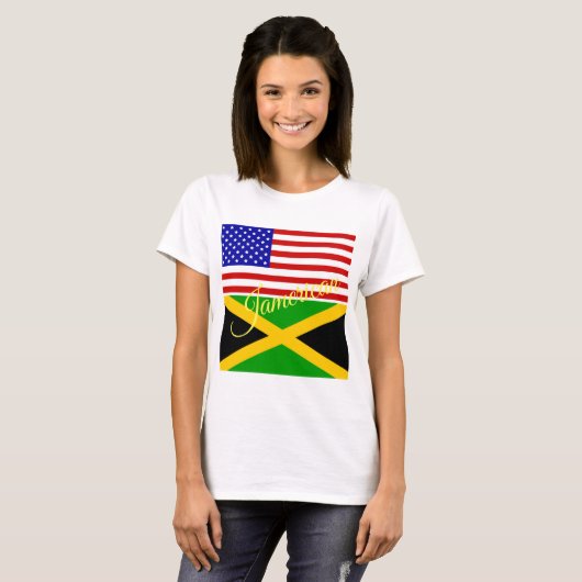 Jamericaan- T shirt (meer stijlen/mannen/vrouwen/k (Voorkant volledig)