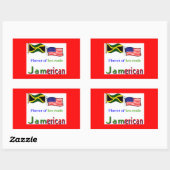 jamericaans rechthoekige sticker (Vel)