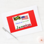 jamericaans rechthoekige sticker (Envelop)