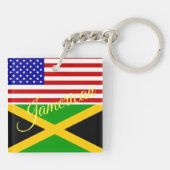 Jamericaanse sleutelketen sleutelhanger (Achterkant)