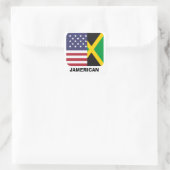 Jamerican, Jamaicaanse Amerikaanse vlag,4 juli Vierkante Sticker (Tas)