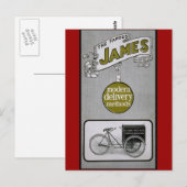 James 1913 Delivery Bicycle Advertisment Briefkaart (Voorkant / Achterkant)