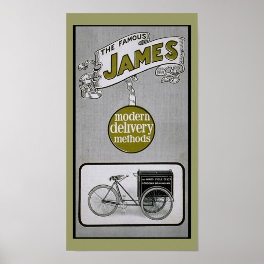  James 1913 Poster voor leveringsfiets (Voorkant)
