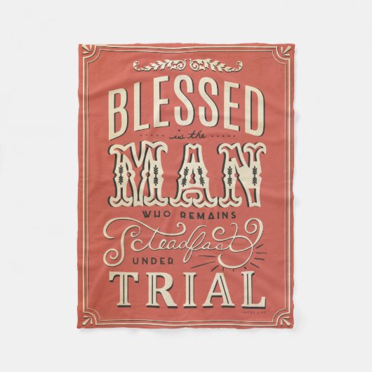 James 1:12 Blanket Fleece Deken (Voorkant)