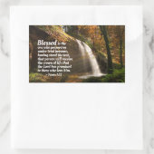 James 1:12 Blessed is degene die de Bijbel doorsta Rechthoekige Sticker (Tas)