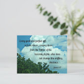 James 1:17 Elk goed en perfect geschenk is van.... Briefkaart (Staand voorkant)