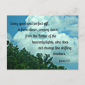 James 1:17 Elk goed en perfect geschenk is van.... Briefkaart (Voorkant)