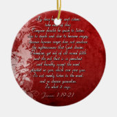 James 1:19 Scripture Gift Keramisch Ornament (Voorkant)