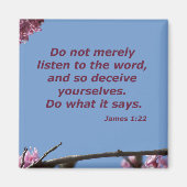 James 1:22 magneet (Voorkant)