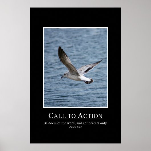 James 1:22 Wees Doers of the Word Poster (Voorkant)