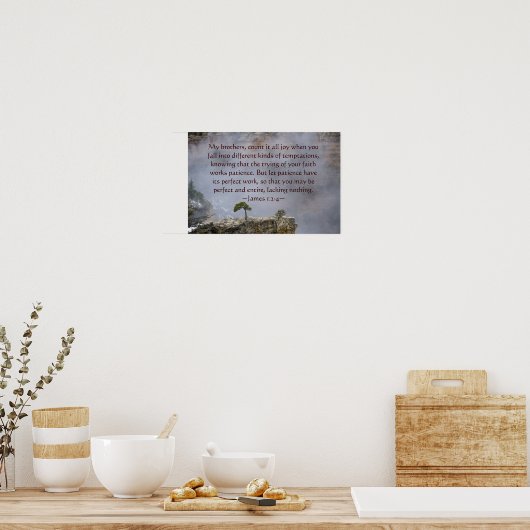 James 1:2-4 Poster (Keuken)
