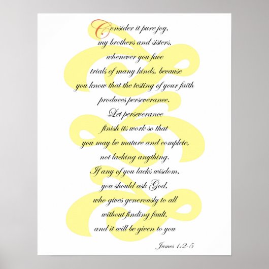 James 1:2-5 poster (Voorkant)