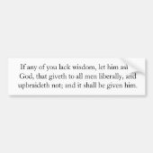 James 1:5 bumpersticker (Voorkant)