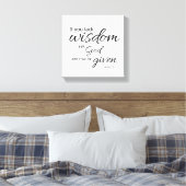 James 1:5 Canvas Tekst Kunst | Gods Wijsheid Afdruk (Insitu (Slaapkamer))