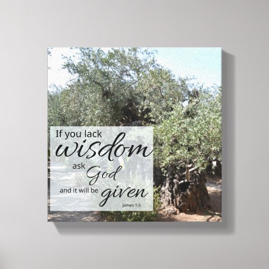 James 1:5 Canvasprint | Gods Wijsheid Canvas Afdruk (Voorkant)