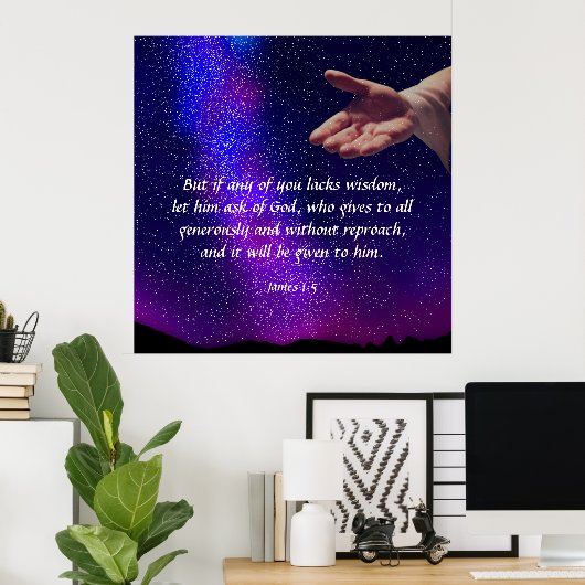 James 1:5 poster (Thuiskantoor)