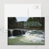 James 1:5 Waterfall Briefkaart (Voorkant / Achterkant)
