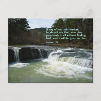 James 1:5 Waterfall Briefkaart