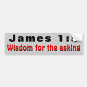 James 1:5 Wisdom voor de Assemblage Bumpersticker (Voorkant)