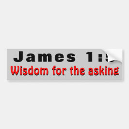 James 1:5 Wisdom voor de Assemblage Bumpersticker