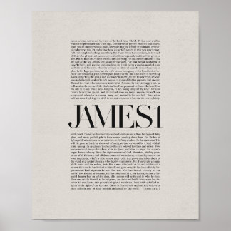 James 1 - Geloof en uithoudingsvermogen Bijbel Ver Poster