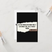 James 3:8 KJV Bijbel Vast Wenskaart Kaart (Voorkant / Achterkant in situ)