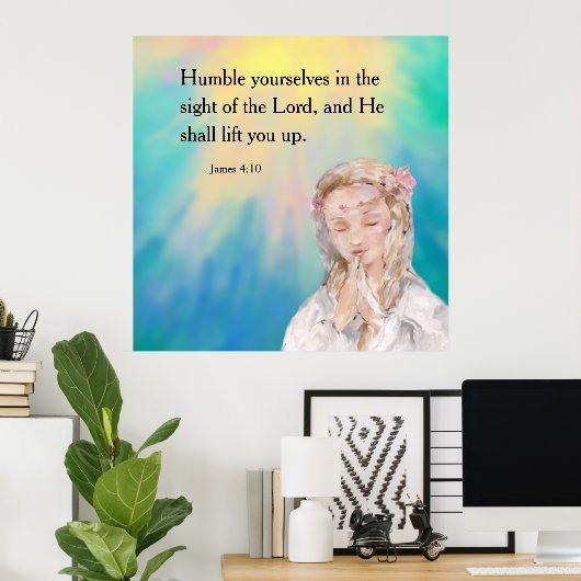 James 4:10 poster (Thuiskantoor)