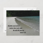 James 4:10 Vernederend jezelf voor de Heer... Briefkaart (Voorkant / Achterkant)