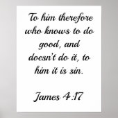 James 4:17 Poster over goed doen (Voorkant)