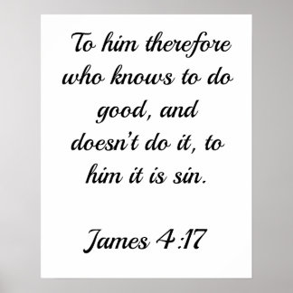James 4:17 Poster over goed doen