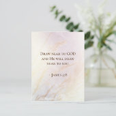 James 4:8 Draw nabij God Bijbelse Verse Briefkaart (Staand voorkant)
