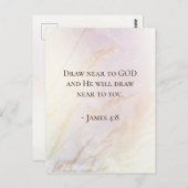James 4:8 Draw nabij God Bijbelse Verse Briefkaart (Voorkant / Achterkant)